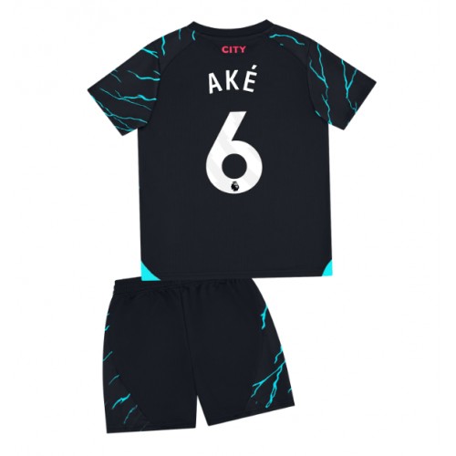 Manchester City Nathan Ake #6 Rezervni Dres za djecu 2023-24 Kratak Rukav (+ Kratke hlače)